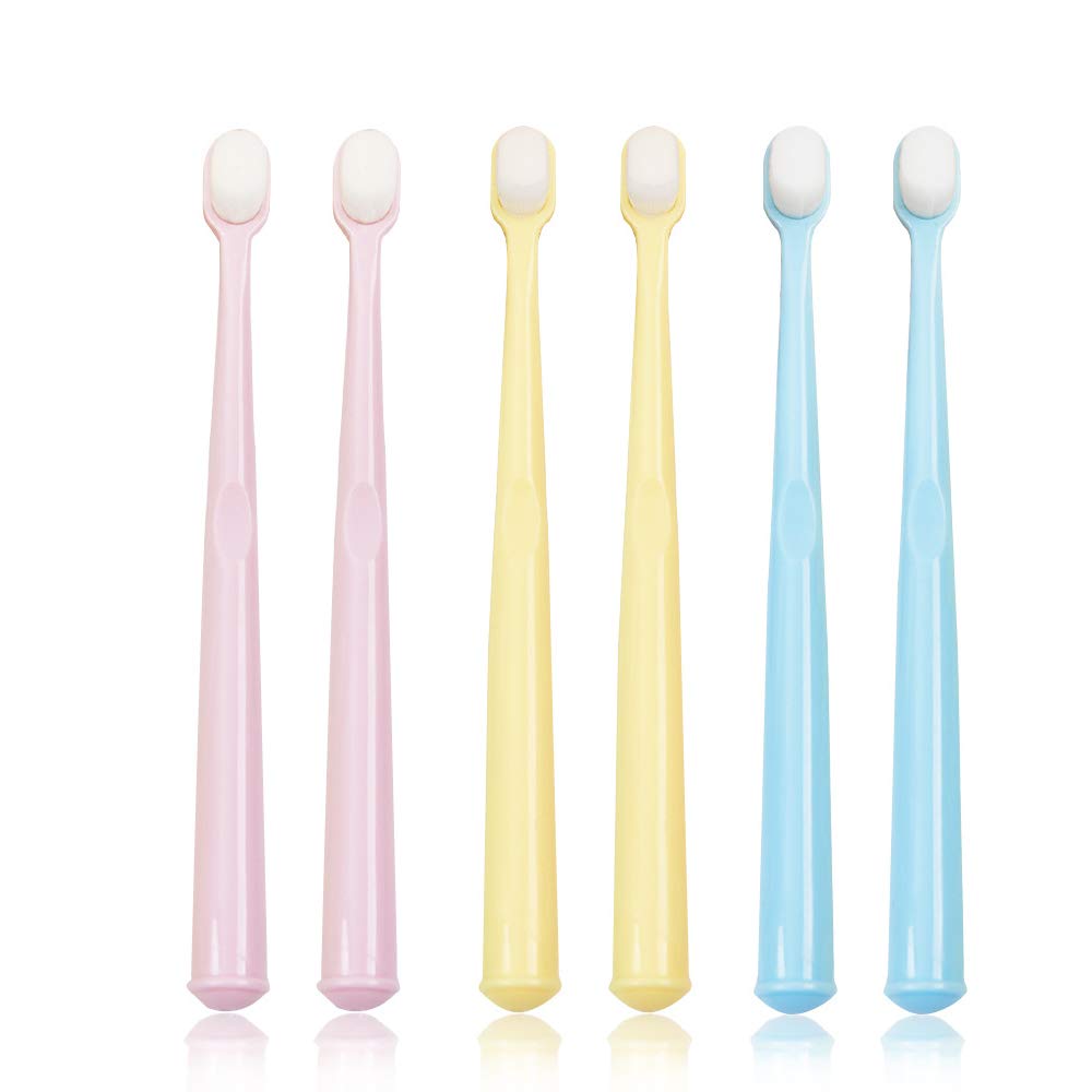 EasyHonor Baby Toothbrush & Toddler Toothbrush for Age 4-12 Years Old, Extra Soft Toothbrush with 10000 Soft Floss Bristle for Baby Gum Care. (6Pcs)