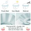 Baby Shower Cap Hat Safe Shampoo Shower Bathing Protection Soft Adjustable Bath Head Cap Visor for Washing Hair Head Eye Ear Shampoo Caps for Toddler,Baby,Kids,Children,Makes the Baby Bath More Fun - Image 5