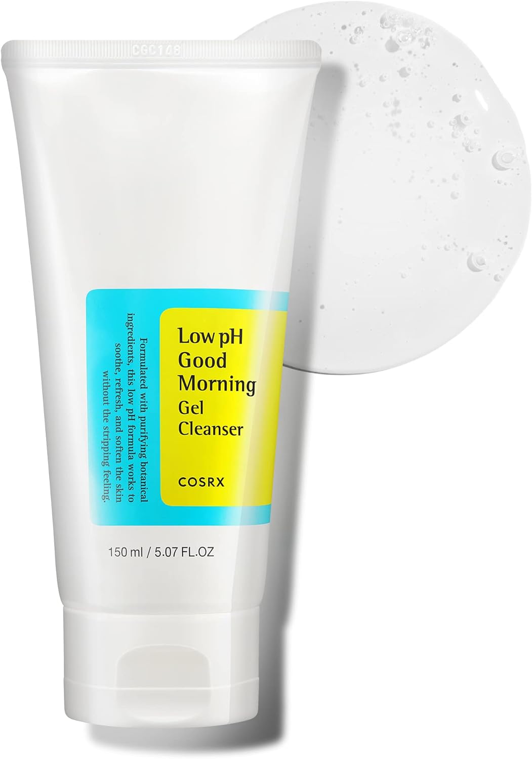 COSRX Low pH Good Morning Gel Cleanser, Daily Mild Face Cleanser for Sensitive Skin with BHA & Tea Tree Oil, PH Balancing, No Parabens, No Sulfates, Korean Skincare