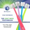 Brilliant Oral Care Child Toothbrush with Soft Bristles and Round Head, for a Kid Approved, Easy to Use All-Around Clean Mouth, Ages 2-5 Years, Lilac, 1 Pack - Image 2