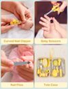 Baby Healthcare and Grooming Kit 15 in 1, Safe Baby Grooming Kit Newborn Girl Boy Essentials, Portable Baby Care Set Nursery Shower Gift for Infant Baby Registry Search (Yellow) - Image 3